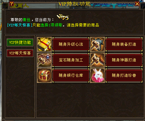 VIP特权功能截图一